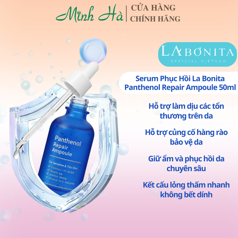 Tinh chất La Bonita Panthenol Repair Ampoule 50ml hỗ trợ phục hồi làm dịu da