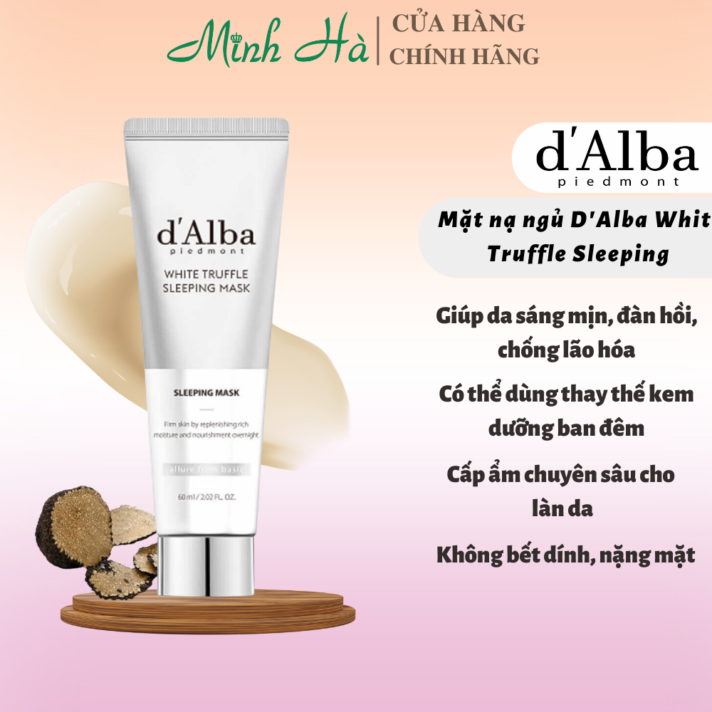 Mặt nạ ngủ d'Alba White Truffle Sleeping Mask 60ml giúp da sáng mịn chống lão hóa