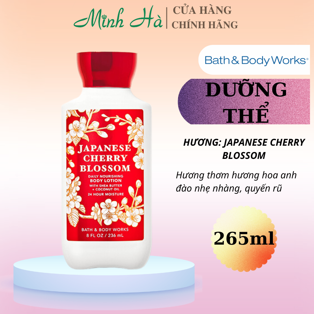 Sữa dưỡng thể Bath & Body Works 236ml đa dạng mùi hương, dưỡng ẩm cho da