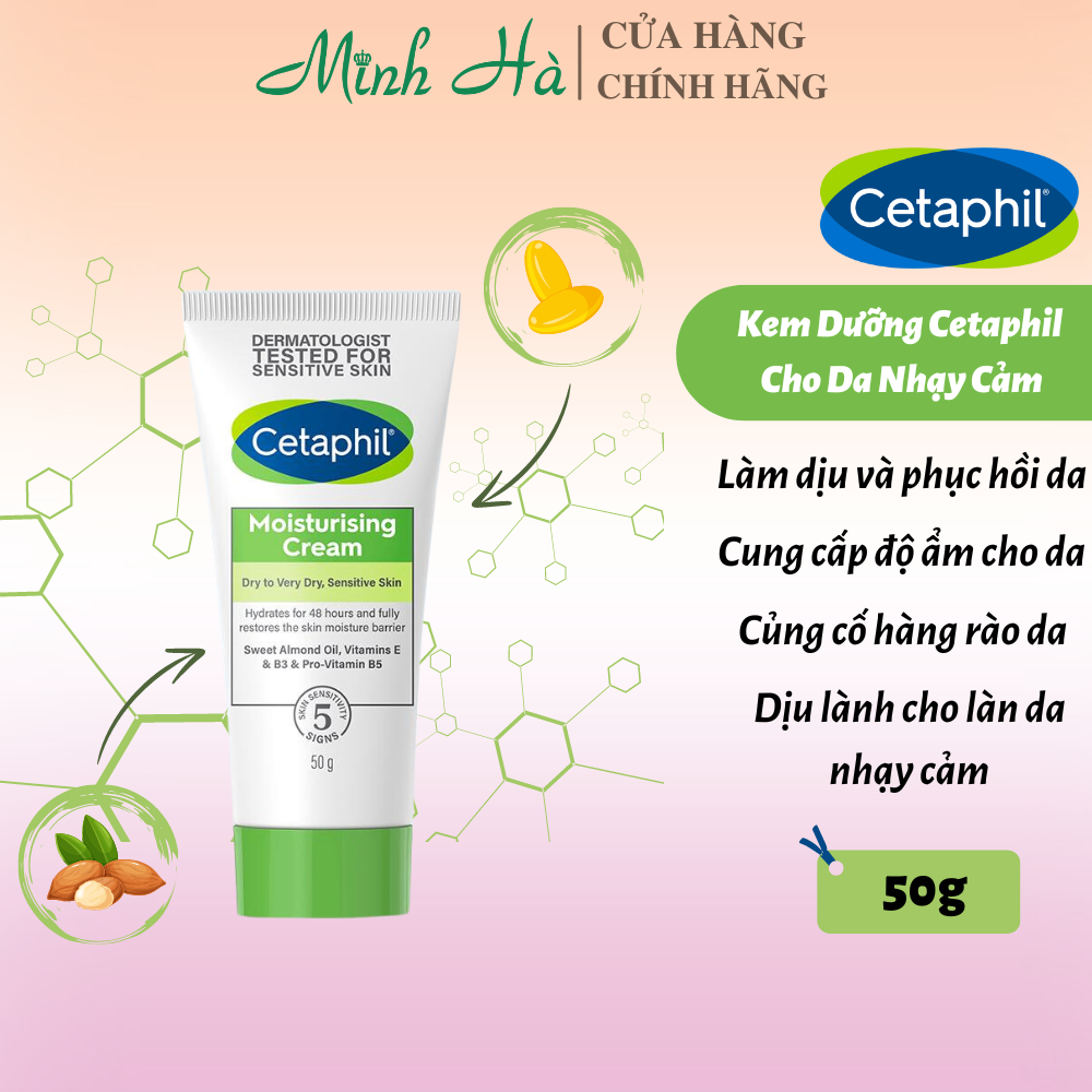 Kem dưỡng Cetaphil Moisturising Cream 50g dịu lành cho da nhạy cảm