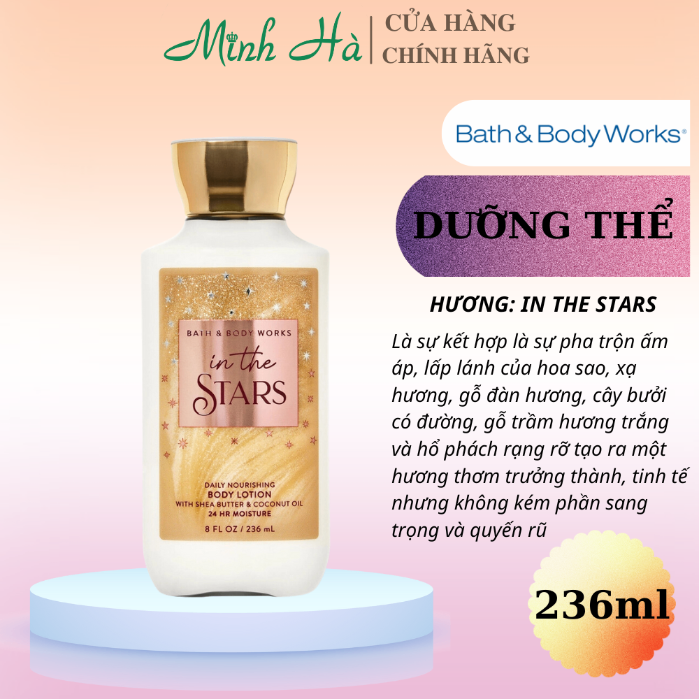 Sữa dưỡng thể Bath & Body Works 236ml đa dạng mùi hương, dưỡng ẩm cho da