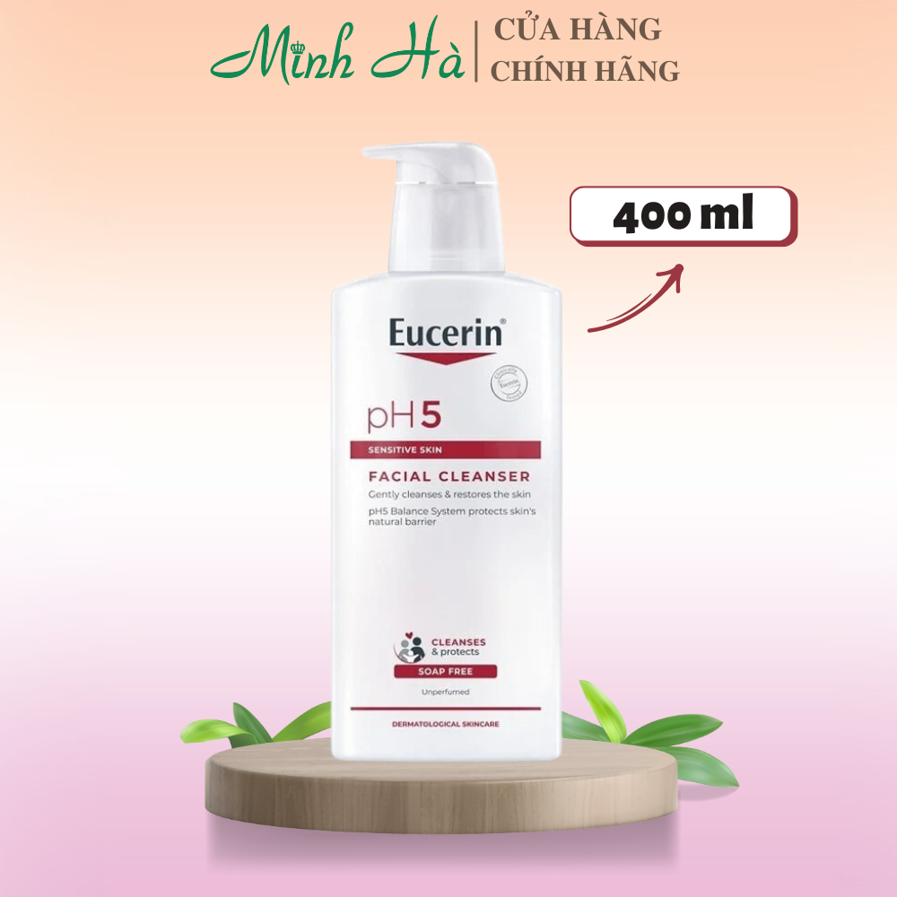 Sữa rửa mặt Eucerin pH5 Facial Cleanser Sensitive Skin 100/400ml dịu nhẹ cho da nhạy cảm