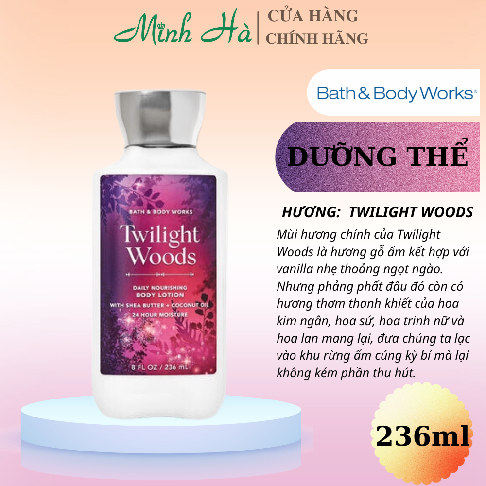 Sữa dưỡng thể Bath & Body Works 236ml đa dạng mùi hương, dưỡng ẩm cho da