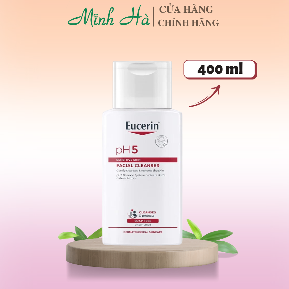 Sữa rửa mặt Eucerin pH5 Facial Cleanser Sensitive Skin 100/400ml dịu nhẹ cho da nhạy cảm