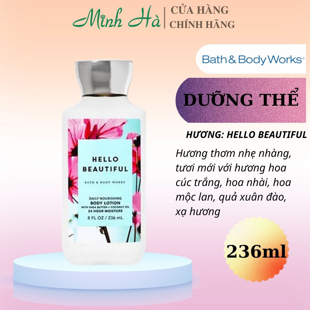 Sữa dưỡng thể Bath & Body Works 236ml đa dạng mùi hương, dưỡng ẩm cho da