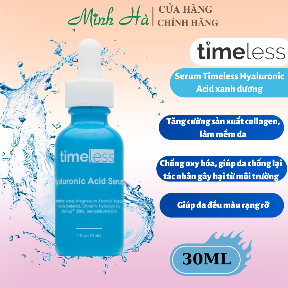 Serum Timeless 30ml đủ loại (Vitamin B5, Coenzyme, Matrixyl S6 , HA , Argan Oil , Squalane Oil , Matrixyl 3000)