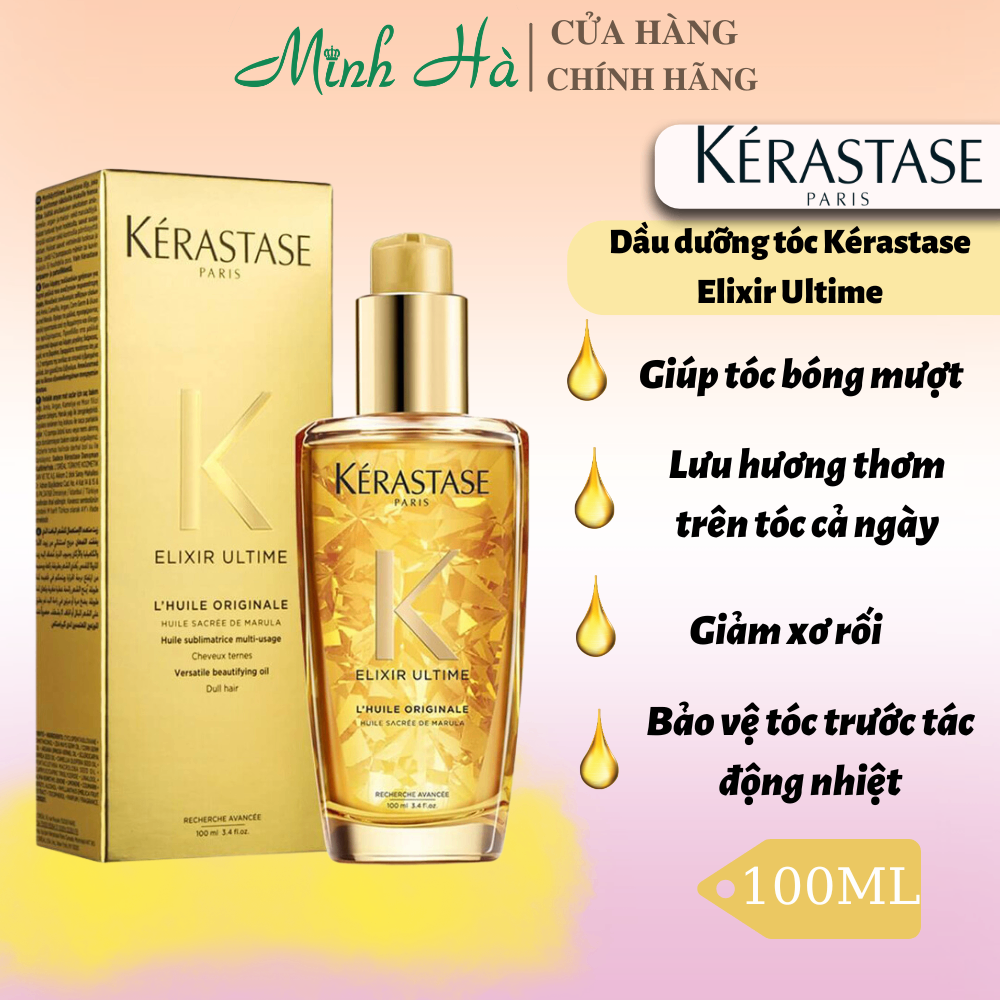 Dầu dưỡng tóc Kérastase Elixir Ultime/Blond Absolu Huile Cicaextreme 100ml làm dày và cải thiện độ bóng mượt cho tóc