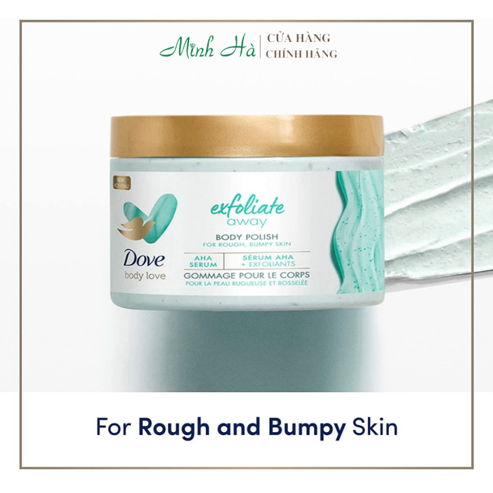 Tẩy tế bào chết toàn thân Dove Body Love Body Polish Exfoliate 340g chăm sóc da chuyên sâu