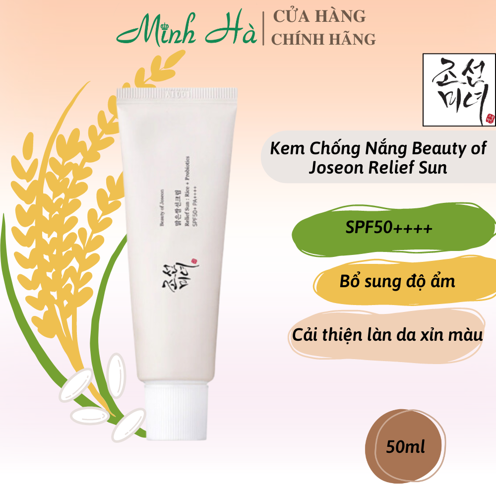 Kem chống nắng Beauty of Joseon Relief Sun: Rice + Probiotics 50ml làm dịu và bảo vệ da hiệu quả
