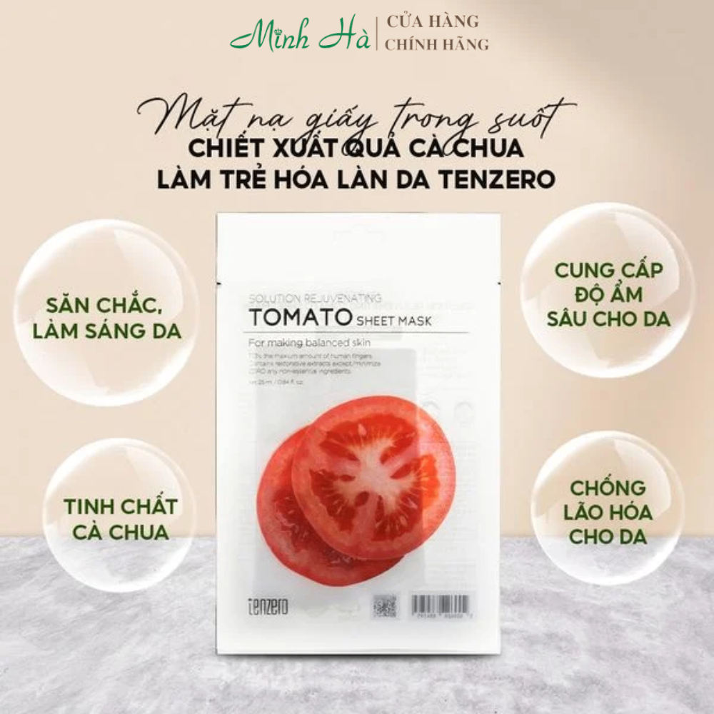 Mặt nạ giấy trong suốt Tenzero Sheet Mask 25ml chăm sóc da toàn diện