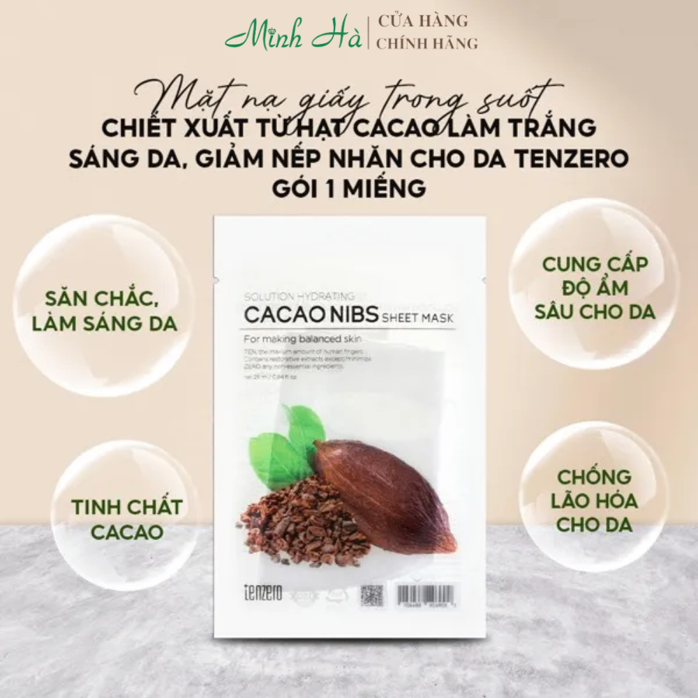 Mặt nạ giấy trong suốt Tenzero Sheet Mask 25ml chăm sóc da toàn diện