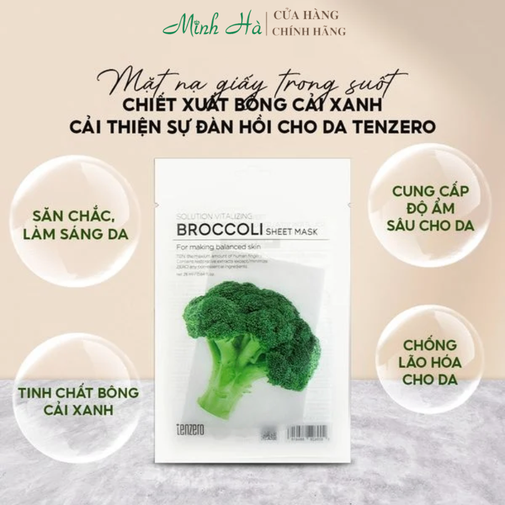 Mặt nạ giấy trong suốt Tenzero Sheet Mask 25ml chăm sóc da toàn diện