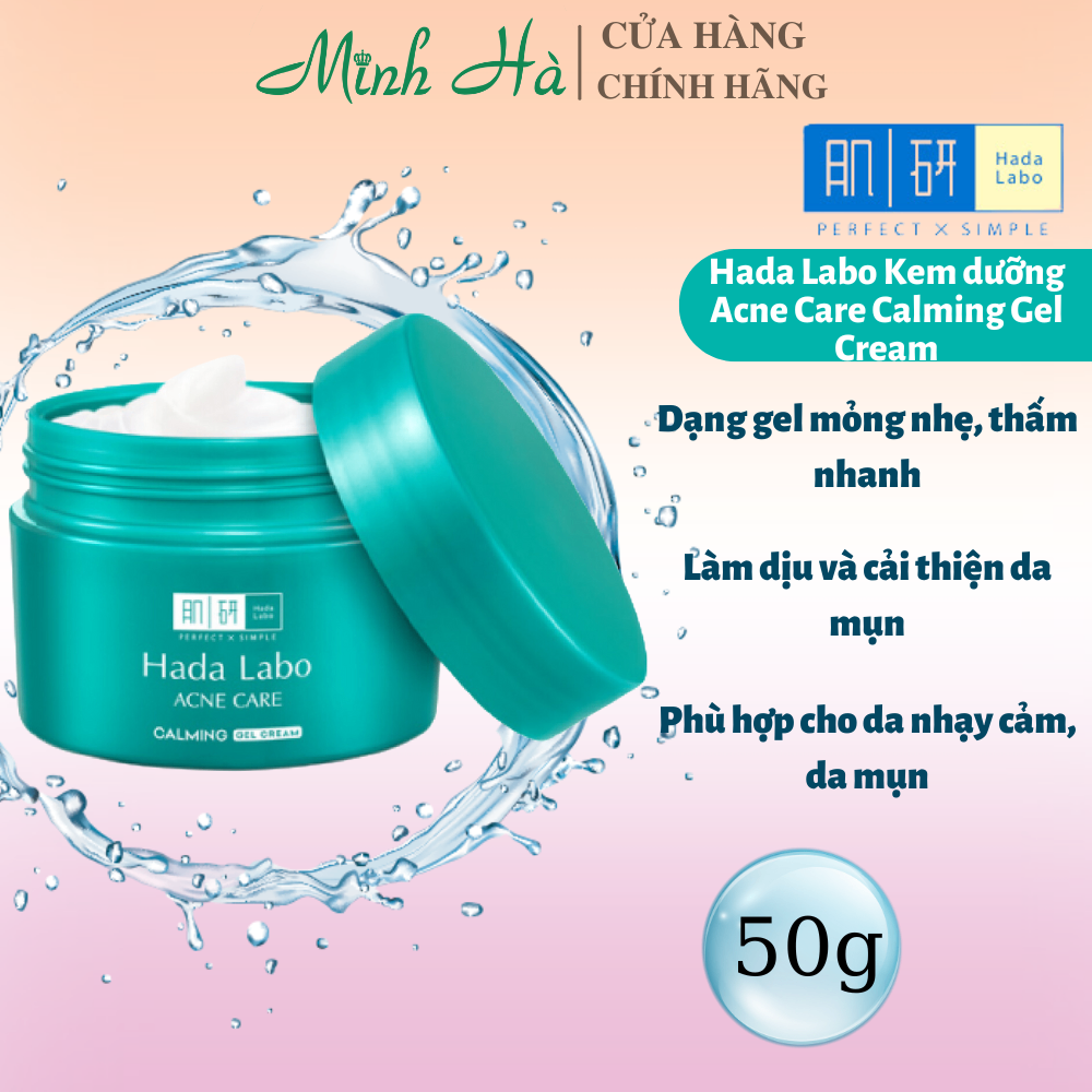 Kem dưỡng ẩm Hada Labo Acne Care Calming Gel Cream 50g cho da mụn, nhạy cảm