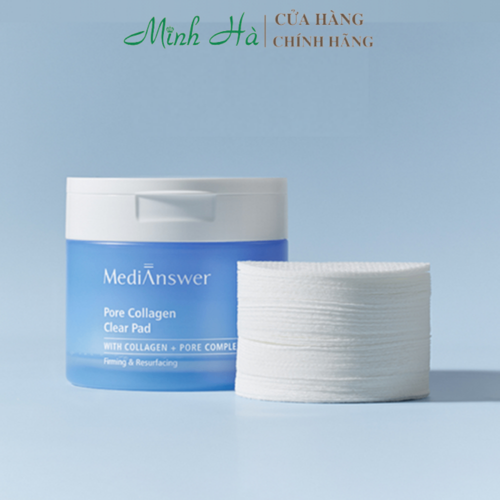 Toner Pad Medianswer Collagen 80 miếng 120ml cấp nước, đều màu da, se khít lỗ chân lông