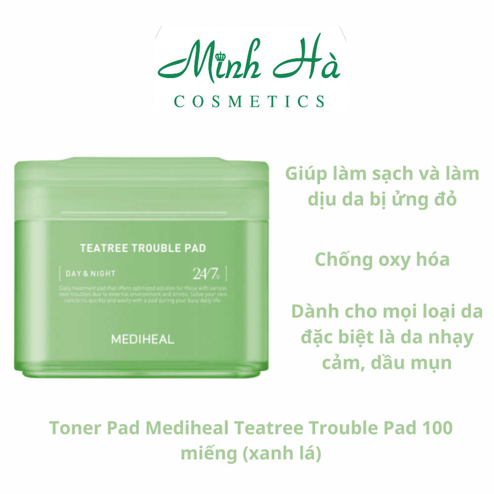 Toner pad Mediheal làm sạch và dưỡng da (100 miếng) dưỡng ẩm làm dịu da