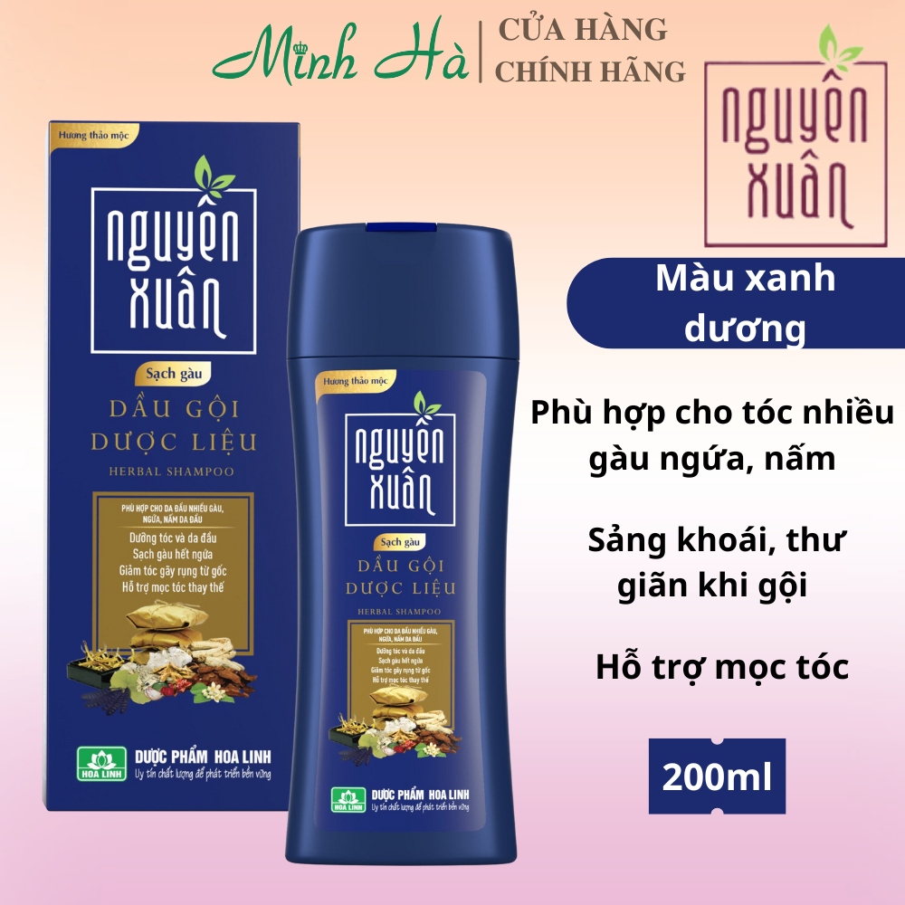 Dầu gội xả dược liệu Nguyên Xuân 200ml dưỡng tóc giúp mọc tóc