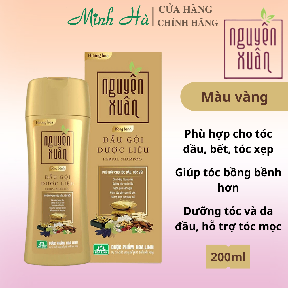 Dầu gội xả dược liệu Nguyên Xuân 200ml dưỡng tóc giúp mọc tóc