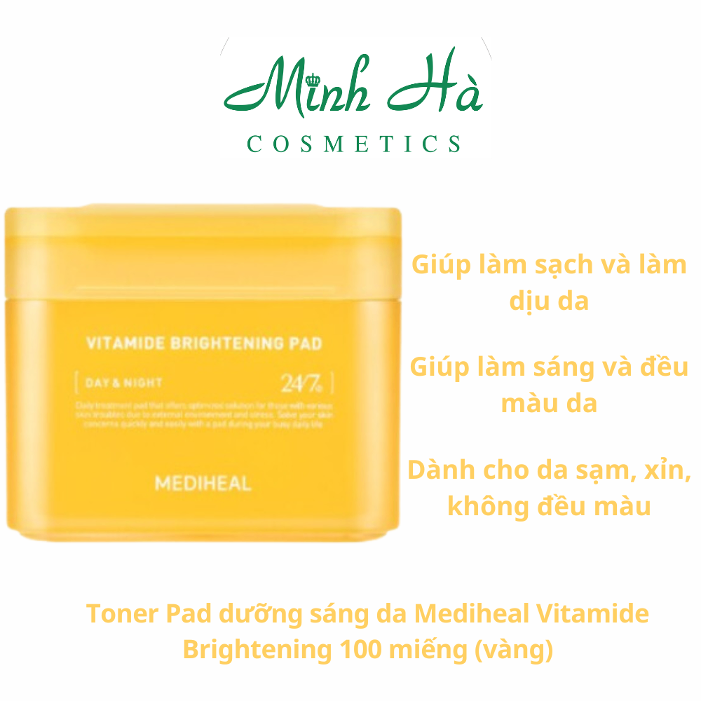 Toner pad Mediheal làm sạch và dưỡng da (100 miếng) dưỡng ẩm làm dịu da