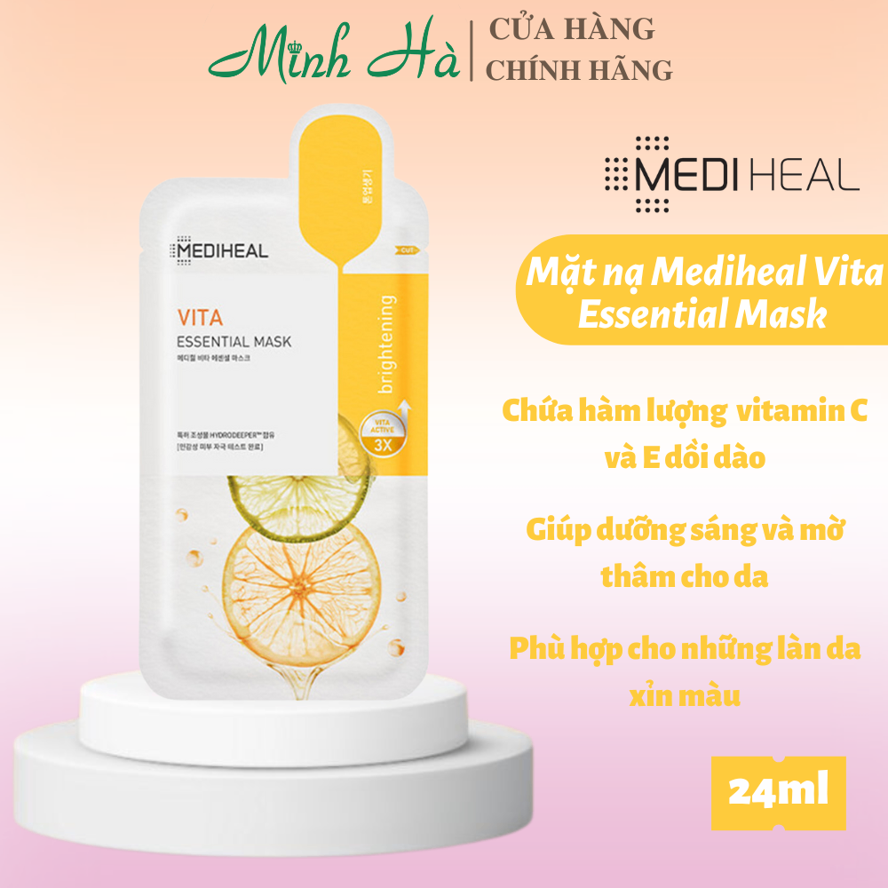 Mặt nạ Mediheal Essential Mask Nourishing dưỡng da các loại 24ml cải thiện các vấn đề da dưỡng chất dồi dào