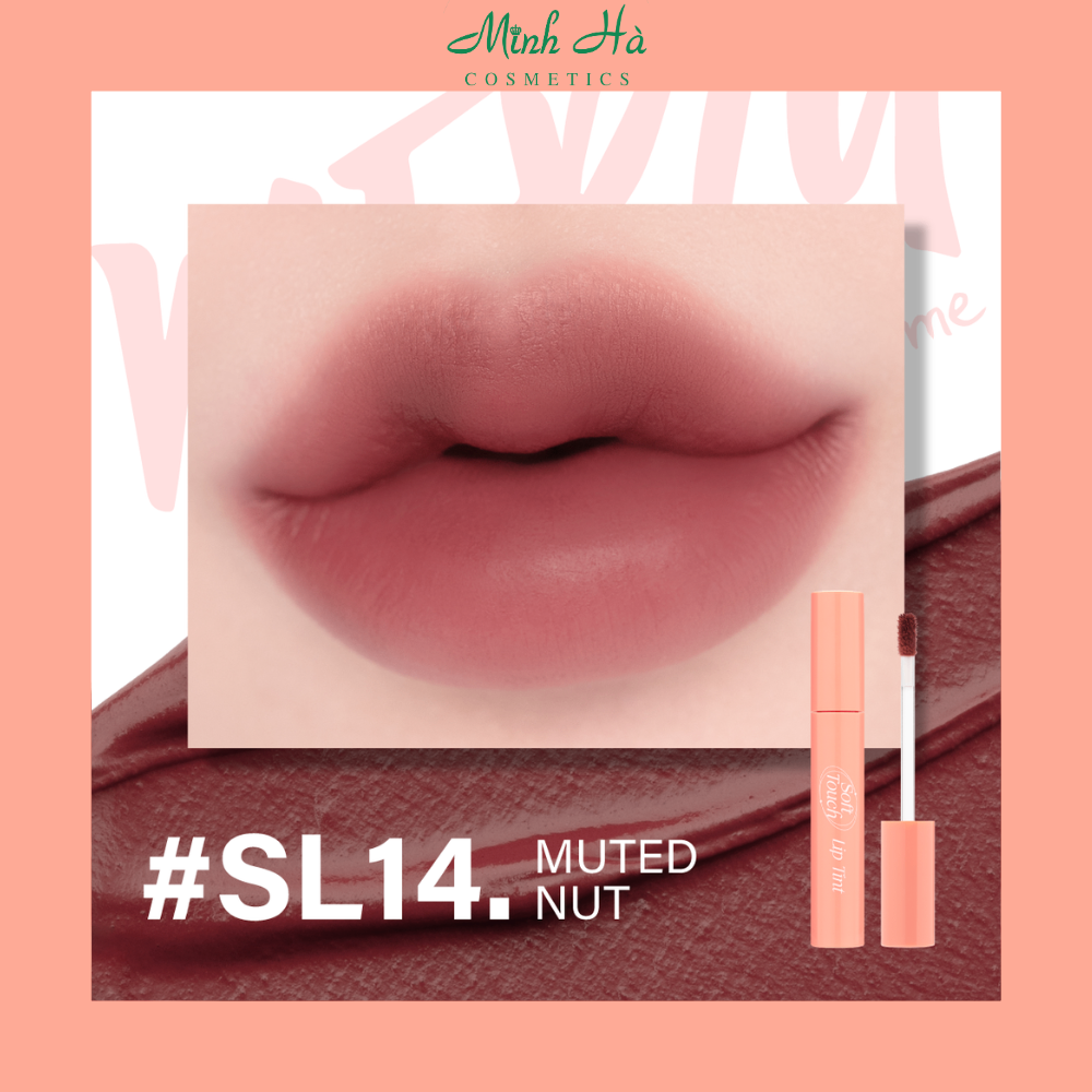 Son kem lì Merzy Soft Touch Lip Tint 3g (Peach Fuzz Edition) dưỡng ẩm mềm mịn