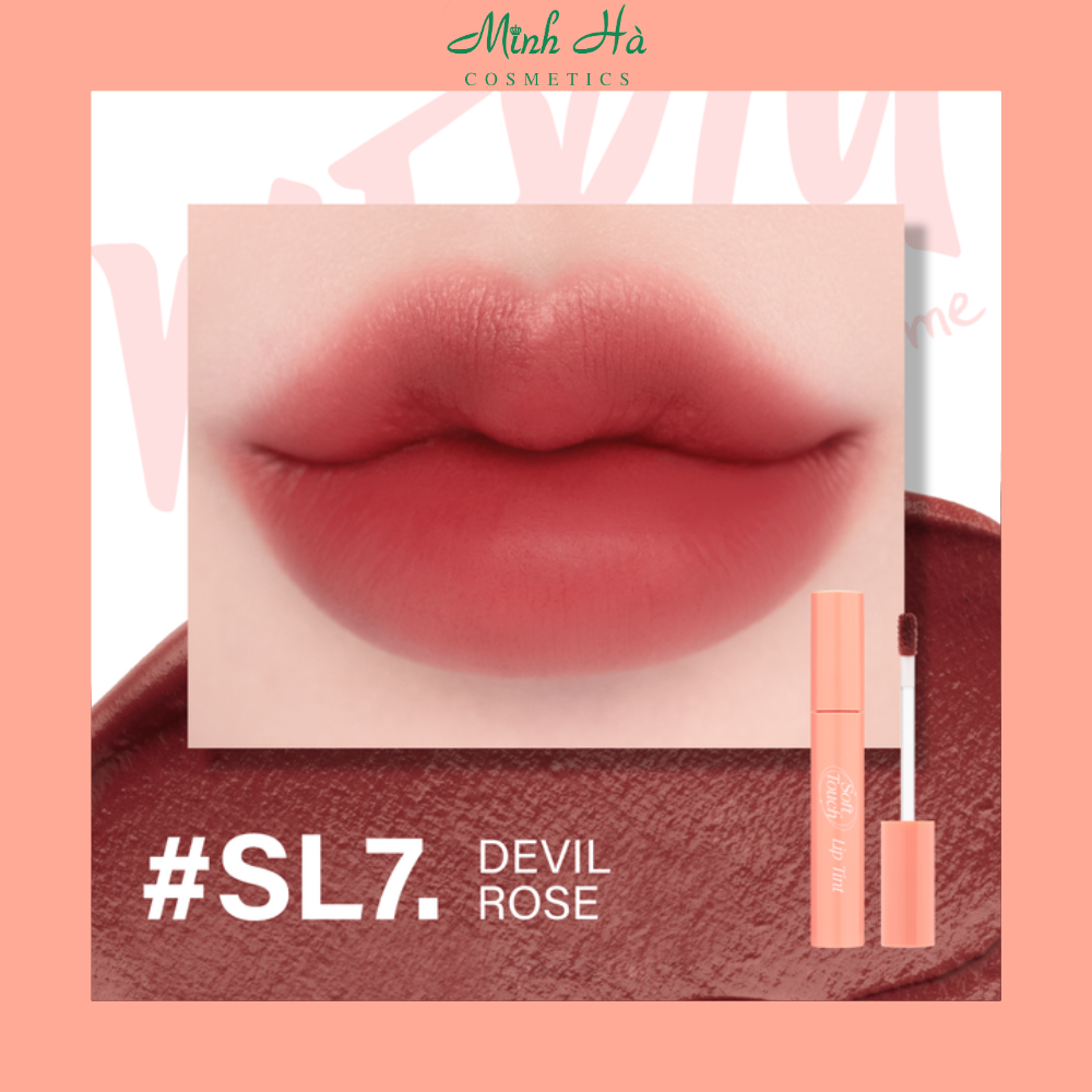 Son kem lì Merzy Soft Touch Lip Tint 3g (Peach Fuzz Edition) dưỡng ẩm mềm mịn