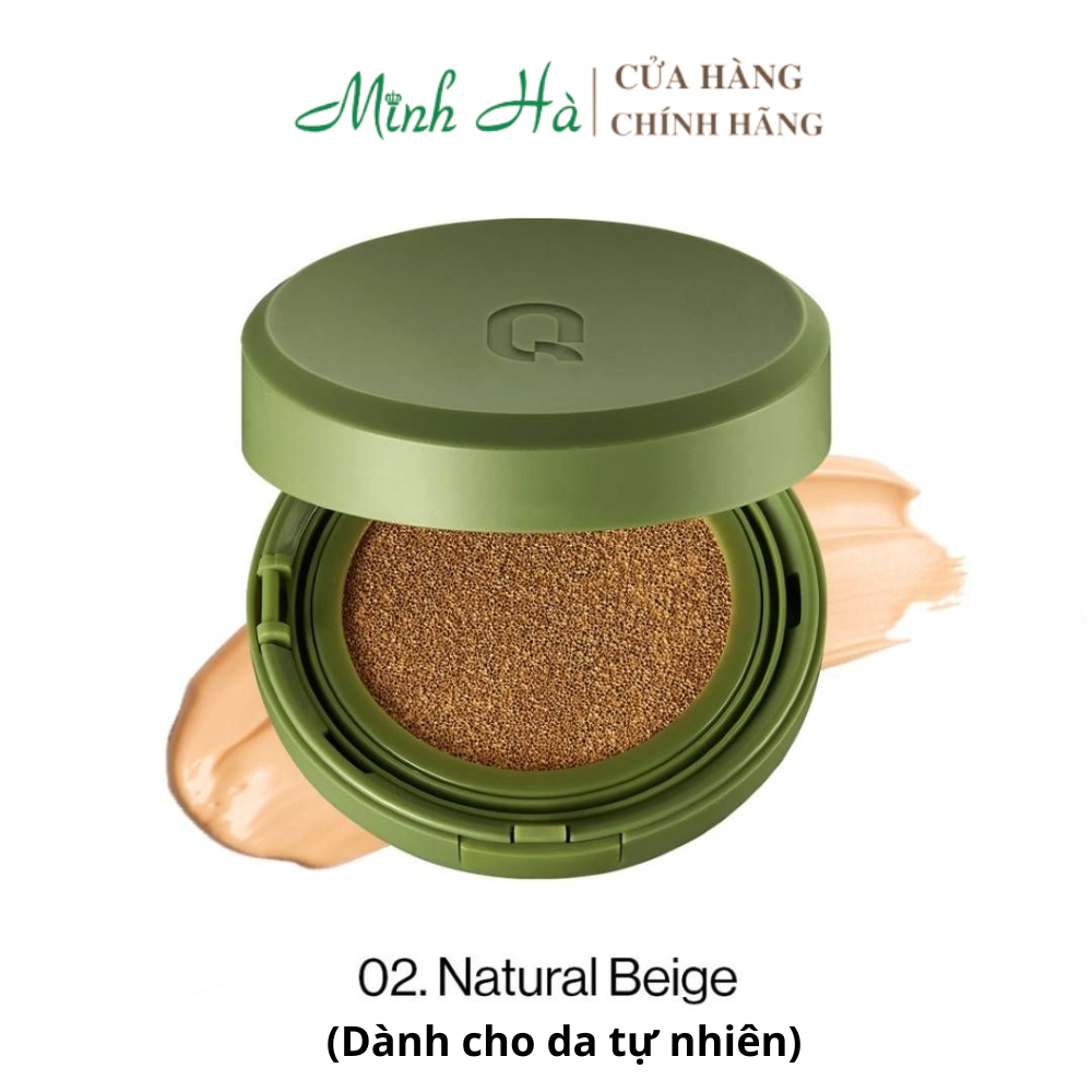 Phấn nước trang điểm GLAMRR Q Vegan Super Cover Cushion SPF50+/PA+++ 15g kiềm dầu và che phủ tốt
