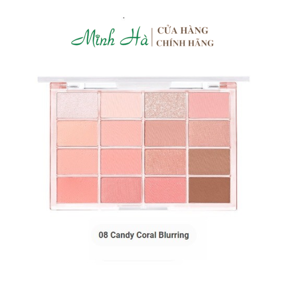 Bảng mắt trang điểm WAKEMAKE Soft Blurring 16 ô màu sắc đa dạng chất phấn min bám lâu