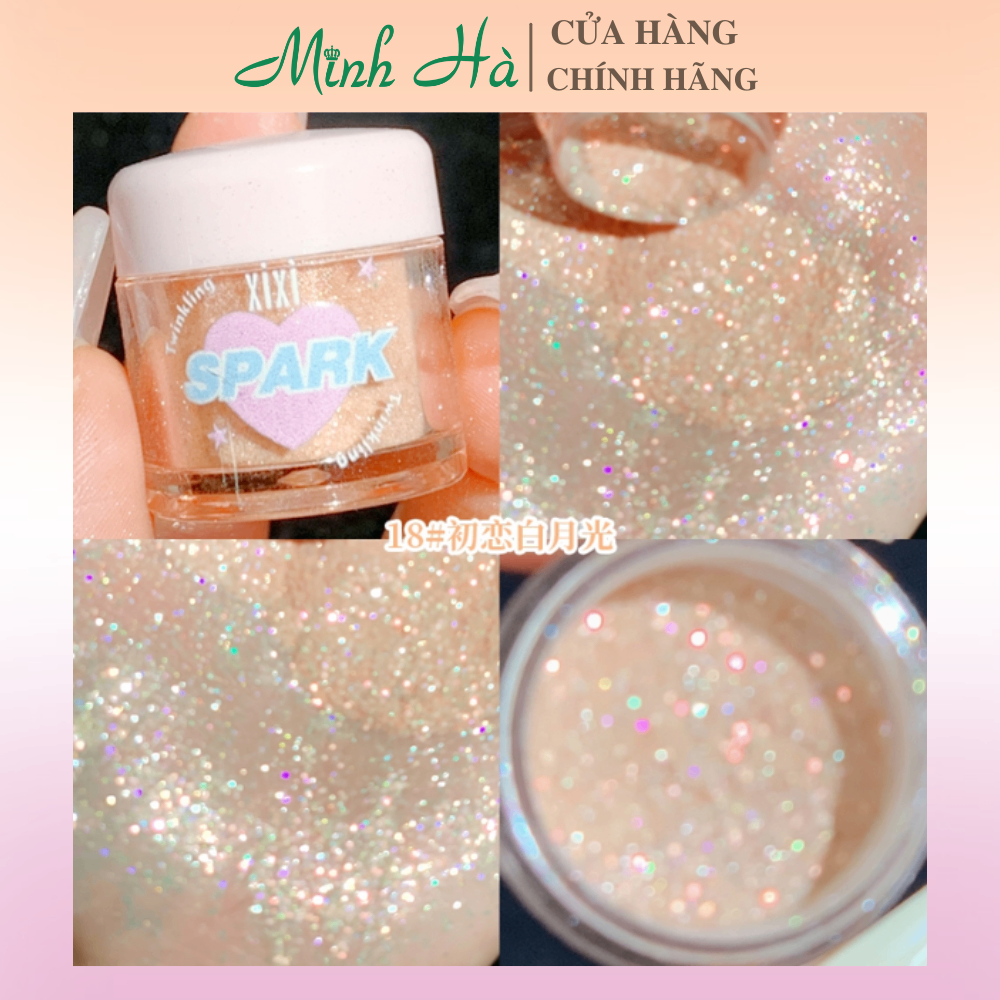 Phấn nhũ mắt trang điểm dạng bột Highlight XIXI 2g dạng bột lấp lánh ánh nhũ kim tuyến