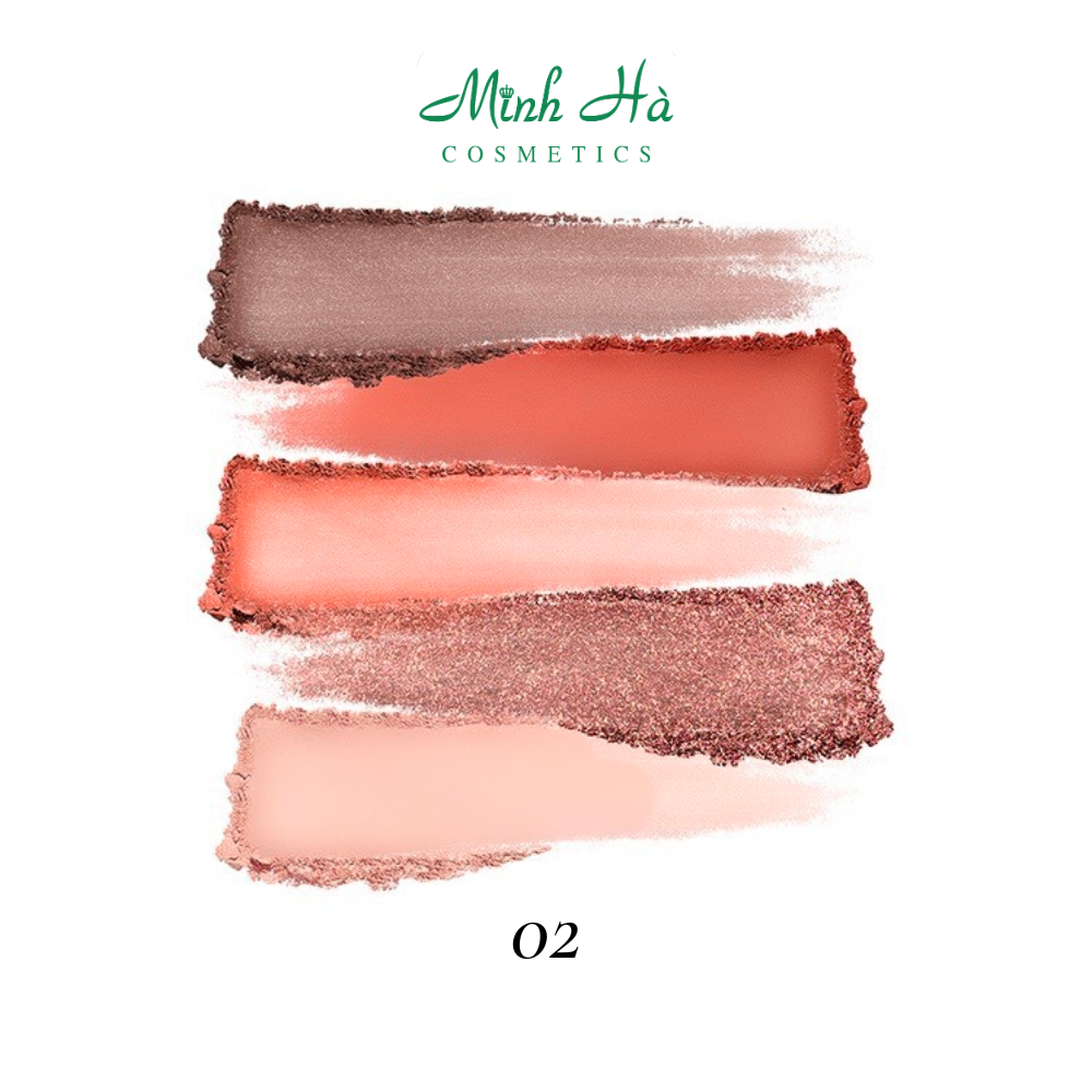 Bảng phấn mắt trang điểm 5 ô Vacosi Meteor Eyeshadow 10g chất phấn mịn dễ tán
