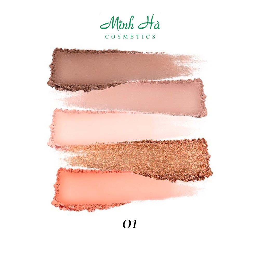 Bảng phấn mắt trang điểm 5 ô Vacosi Meteor Eyeshadow 10g chất phấn mịn dễ tán