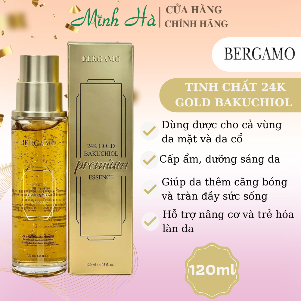 Tinh chất vàng dưỡng da Bergamo 24K Gold Brilliant Essence 110ml chống lão hóa dưỡng da