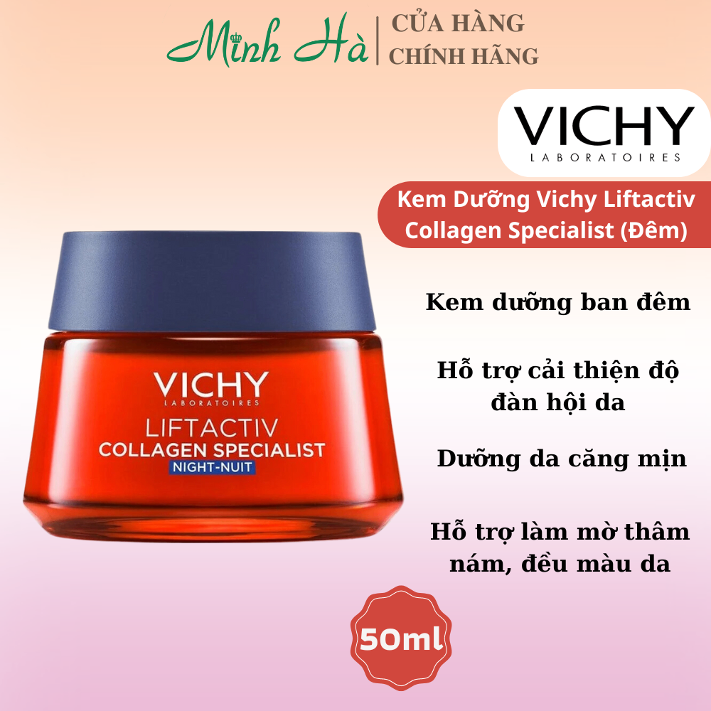Kem dưỡng ngày & đêm Vichy Liftactiv Collagen Specialist 15/50ml làm sáng và làm mờ các đốm nâu