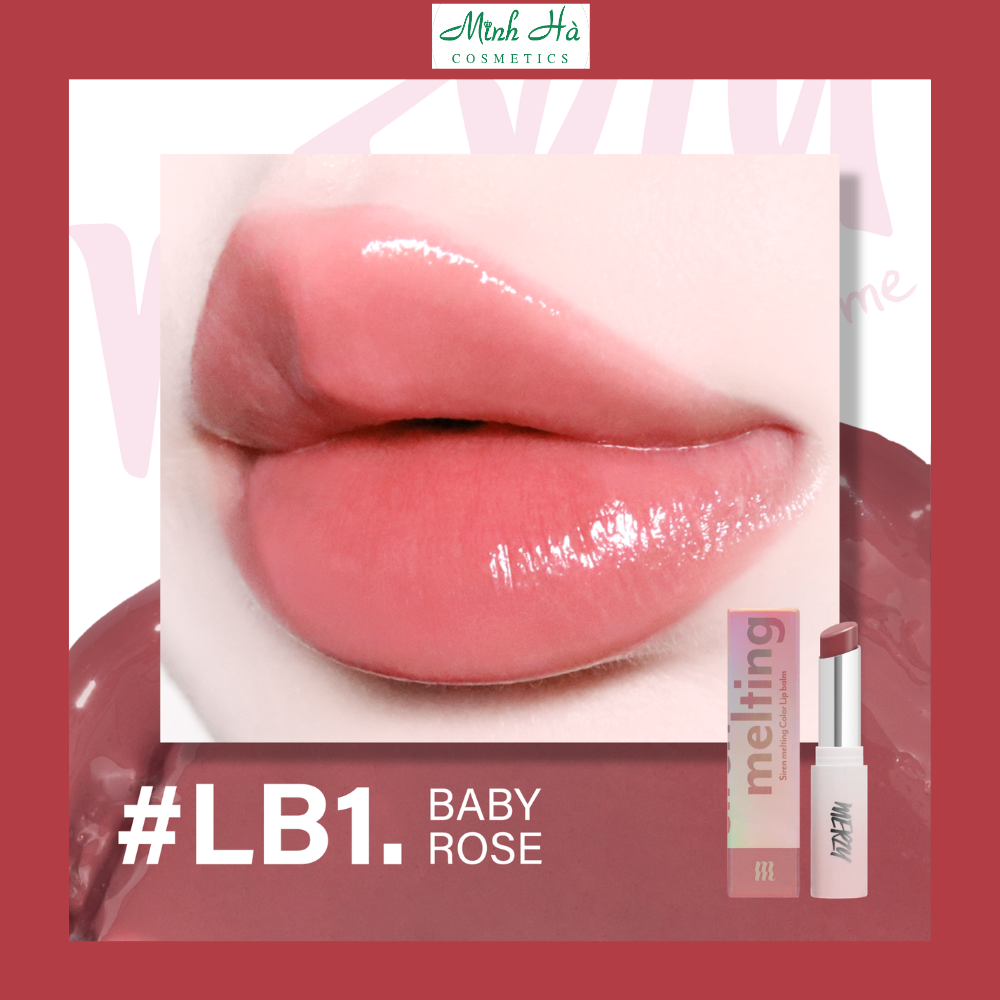 Son dưỡng môi có màu Merzy Siren Melting Color Lip Balm 3g cho môi mềm mịn, căng mọng