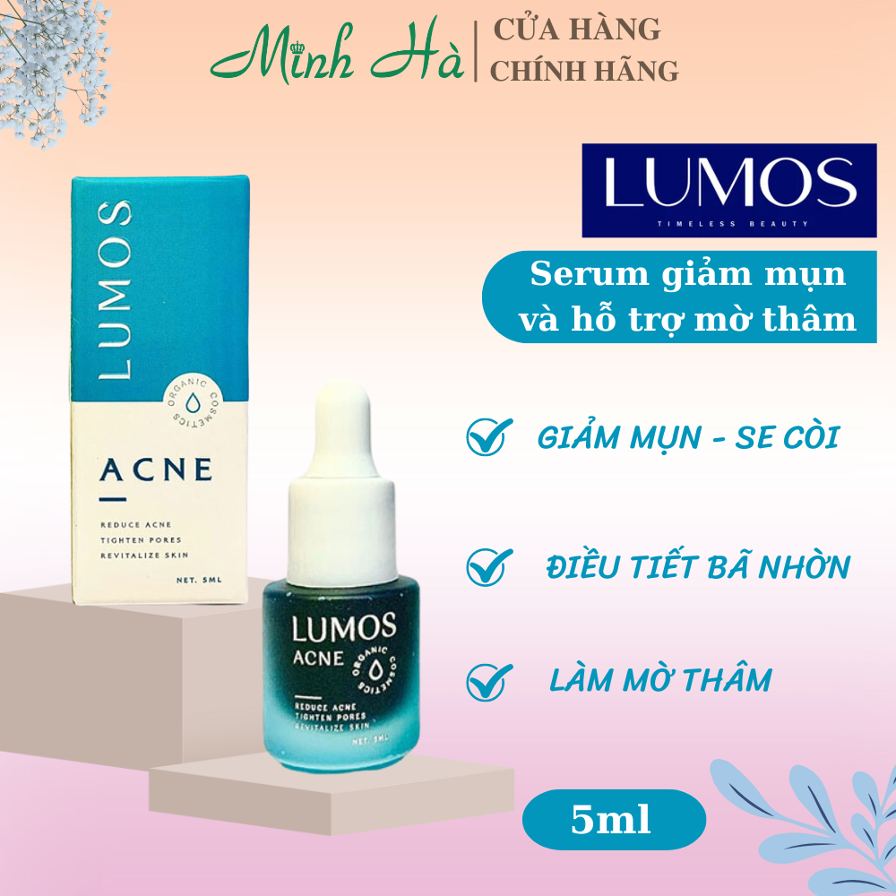 Serum Lumos Acne Plus 5ml giảm mụn, dưỡng trắng da