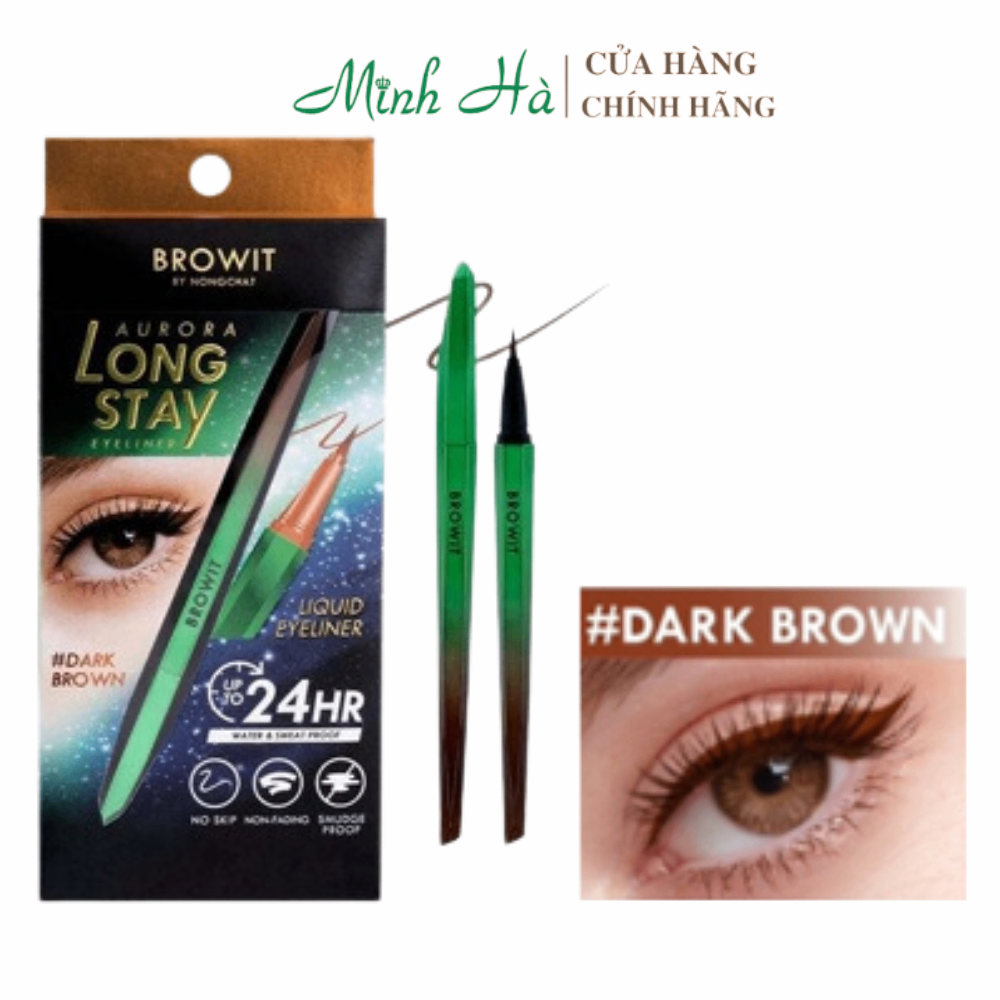 Kẻ mắt nước Browit by Nongchat Aurora Long Stay Eyeliner 0.5g chống nước không bết dính