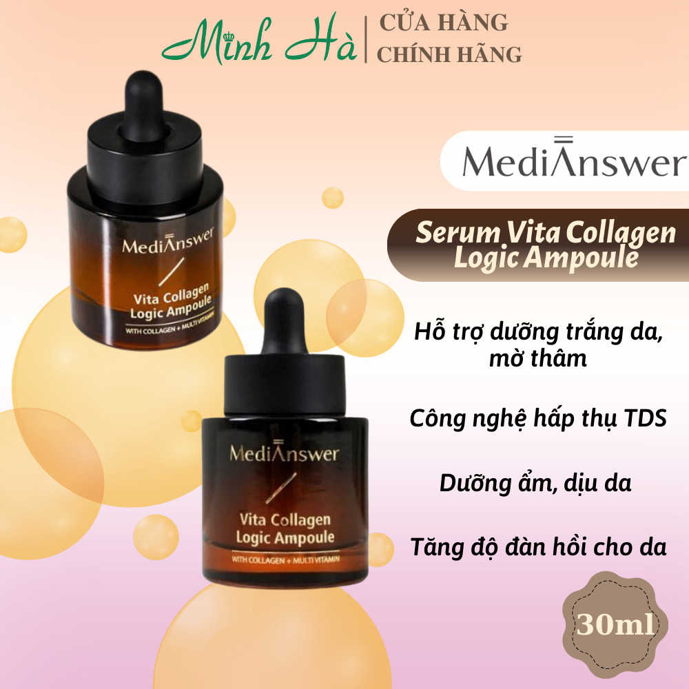 Serum MediAnswer Vita Collagen Logic Ampoule 30ml chống lão hoá và chăm sóc da toàn diện