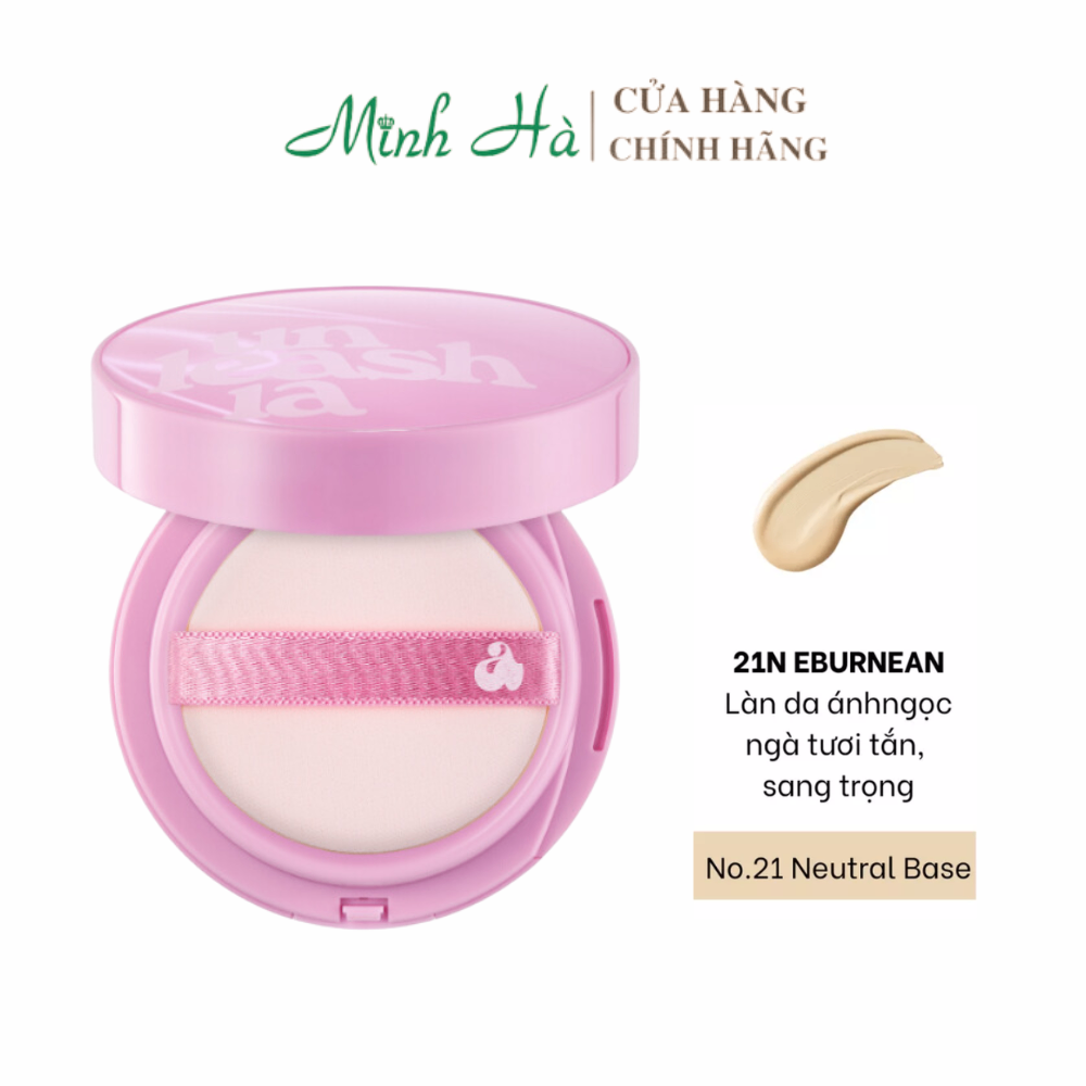 Cushion Unleashia Satin Wear Healthy-Green/ Don't Touch Glass Pink Cushion 15g kiềm dầu, che phủ tốt