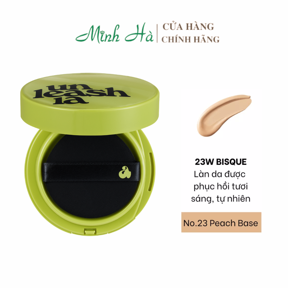 Cushion Unleashia Satin Wear Healthy-Green/ Don't Touch Glass Pink Cushion 15g kiềm dầu, che phủ tốt
