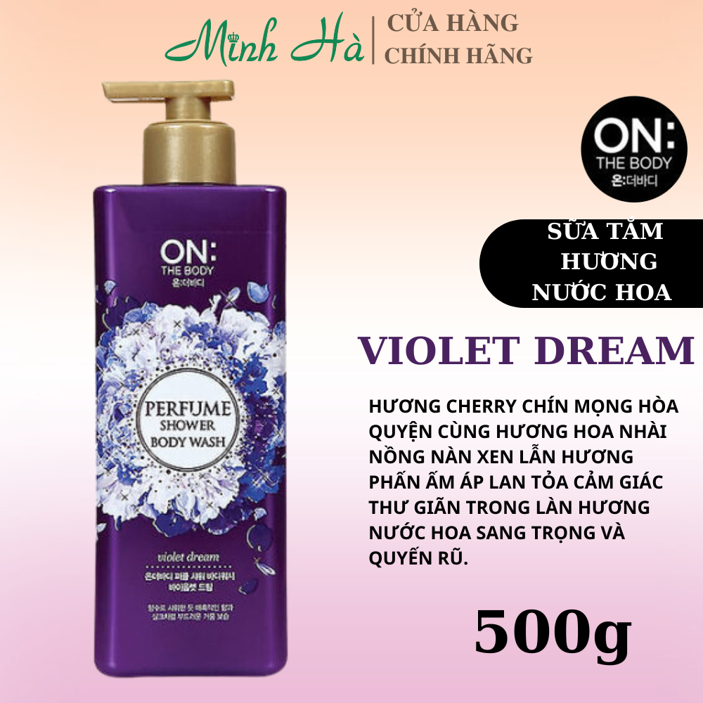 Sữa tắm On: The Body Perfume Shower Body Wash 500g dưỡng ẩm, hương thơm sang trọng