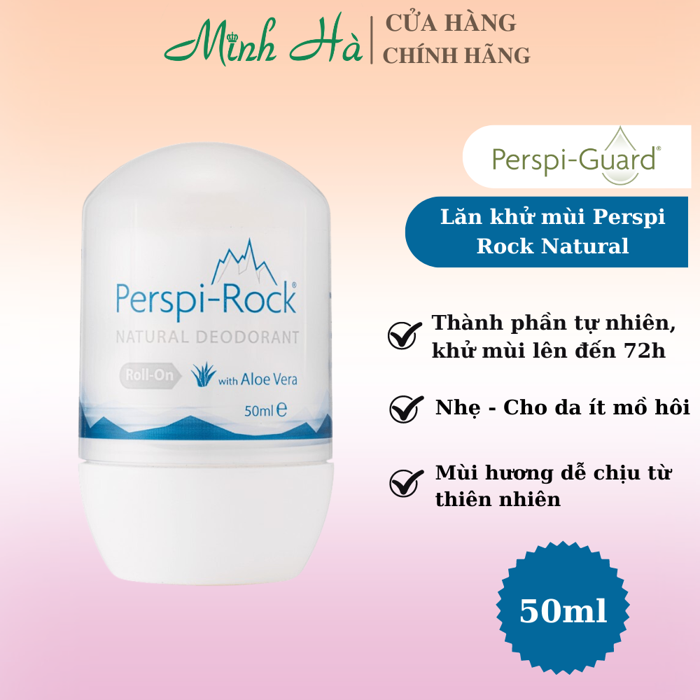 Lăn khử mùi Perspi Rock Natural / Shield Aluminium Free 50ml kiềm mồ hôi