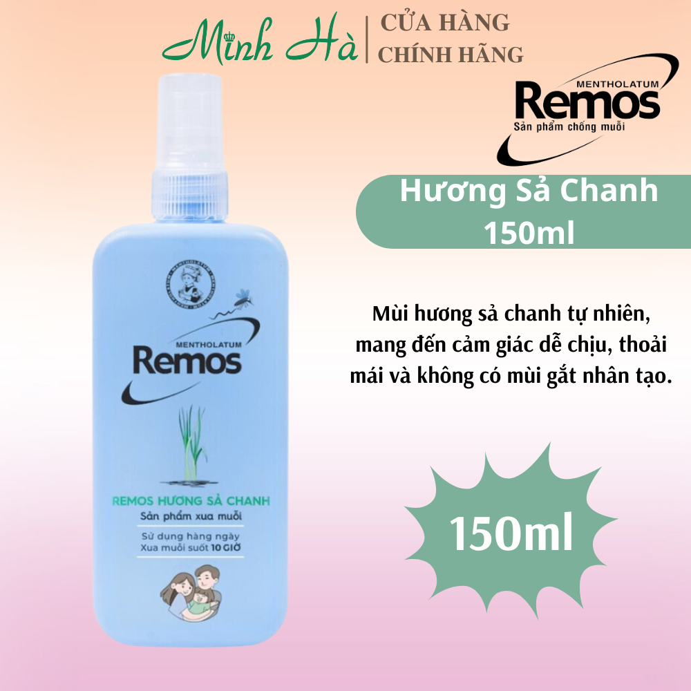 Xịt xua muỗi Remos Baby Spray 70ml/150ml các mùi giúp an toàn khỏi muỗi