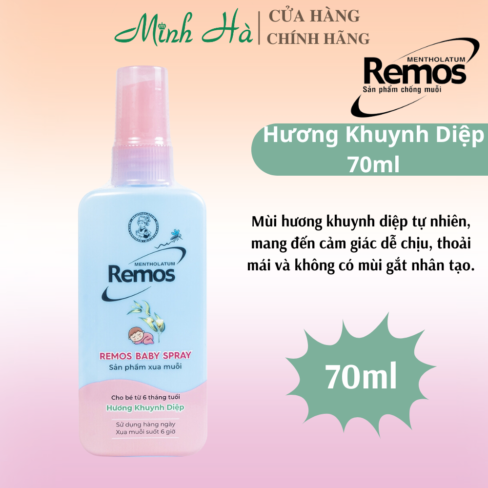 Xịt xua muỗi Remos Baby Spray 70ml/150ml các mùi giúp an toàn khỏi muỗi