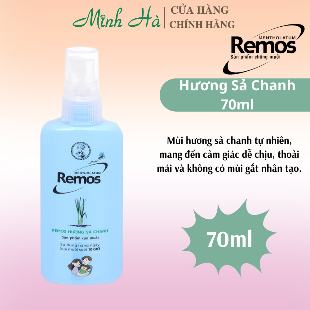 Xịt xua muỗi Remos Baby Spray 70ml/150ml các mùi giúp an toàn khỏi muỗi