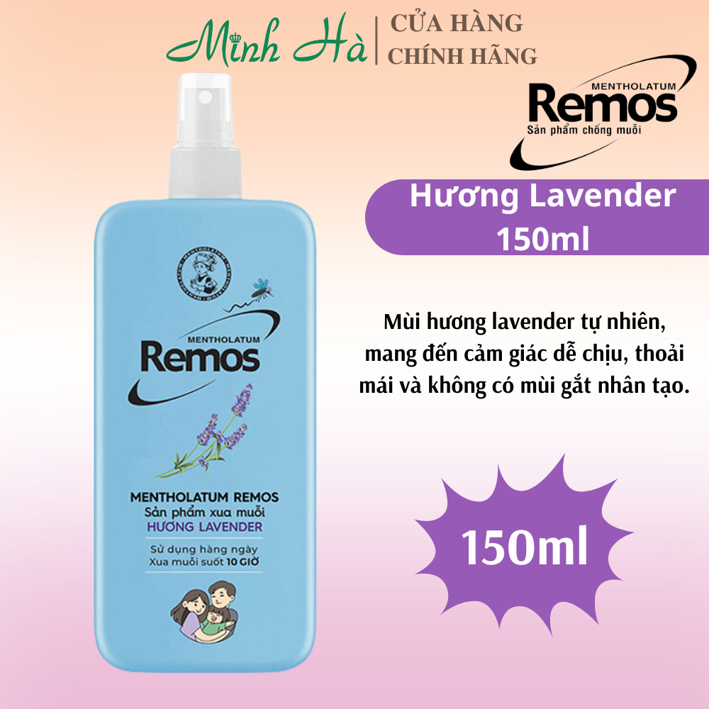 Xịt xua muỗi Remos Baby Spray 70ml/150ml các mùi giúp an toàn khỏi muỗi