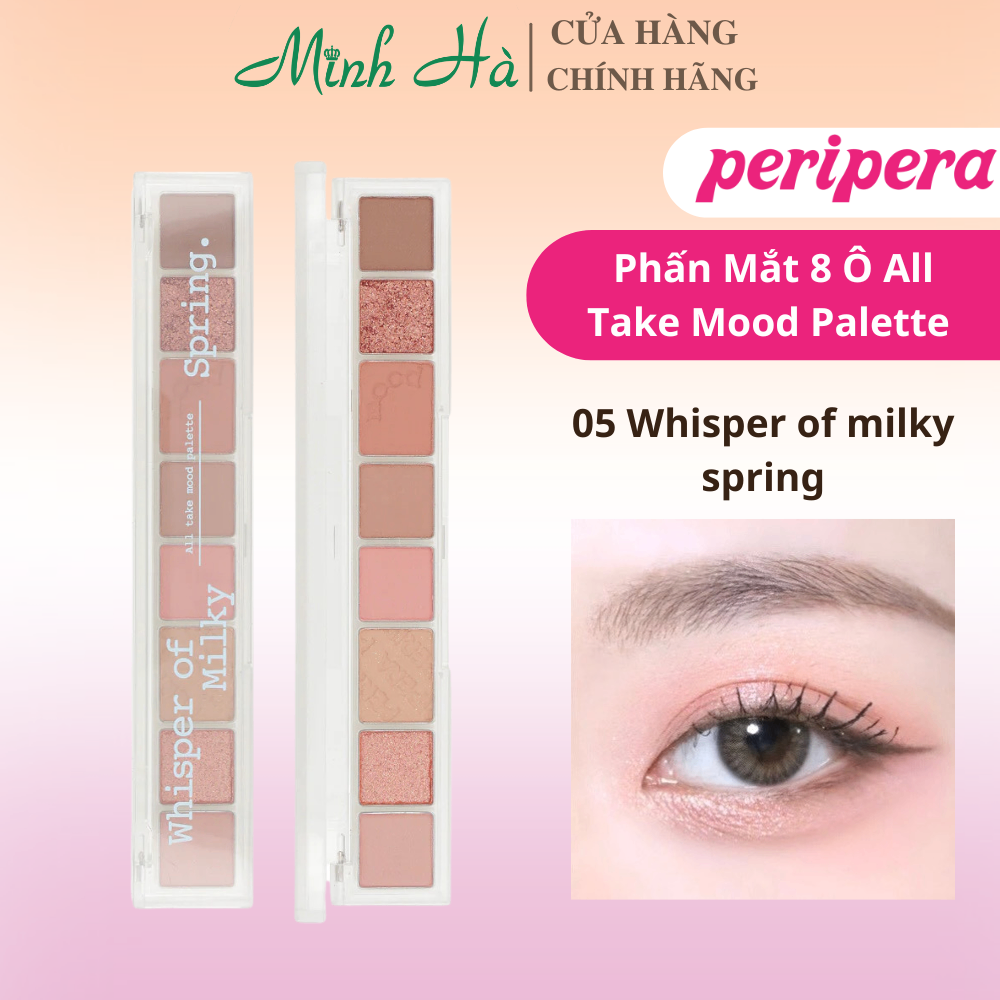 Bảng phấn mắt trang điểm 8 ô Peripera All Take Mood Palette 13.5g hạt phấn mịn và nhẹ, chống trôi