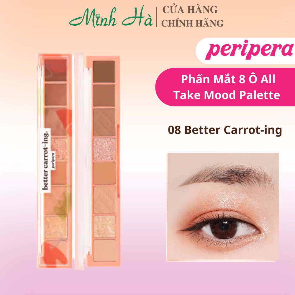 Bảng phấn mắt trang điểm 8 ô Peripera All Take Mood Palette 13.5g hạt phấn mịn và nhẹ, chống trôi