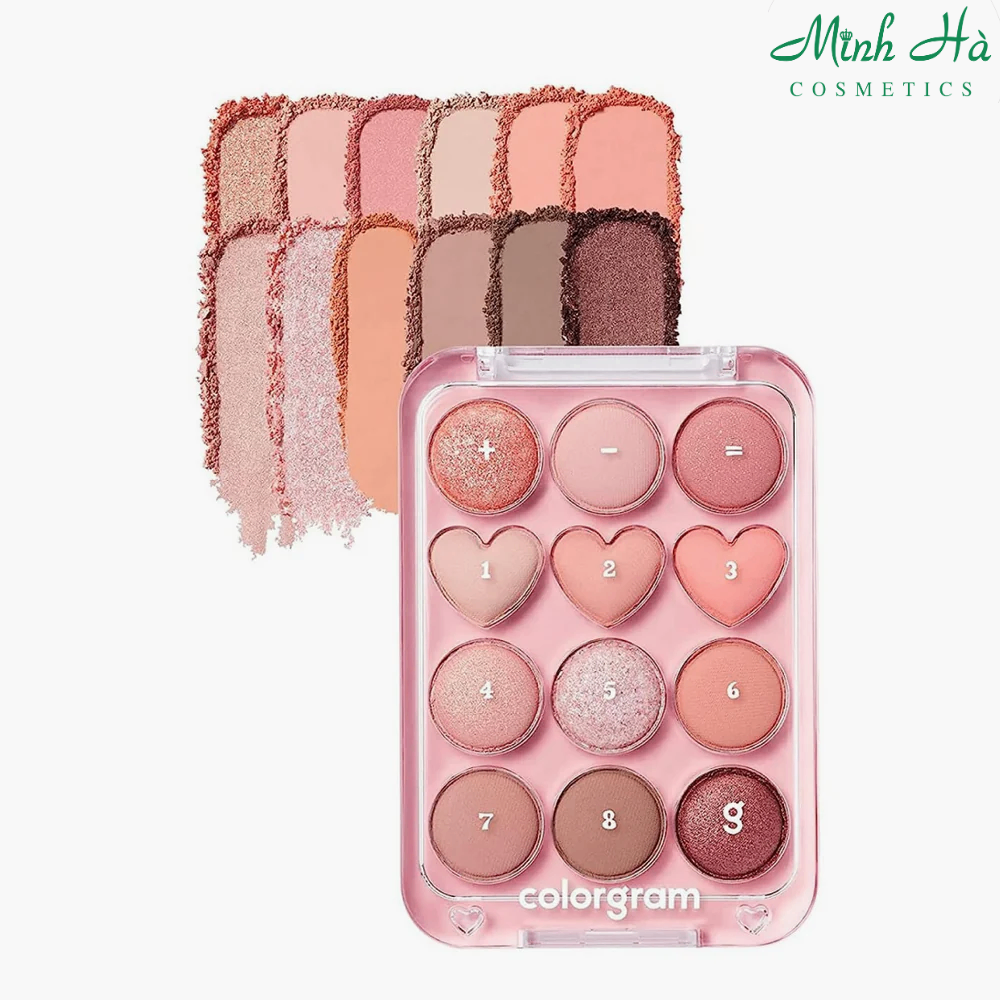 Bảng phấn mắt 12 ô Colorgram Pin Point Eyeshadow Palette 9.9g chất phấn lì dễ tán
