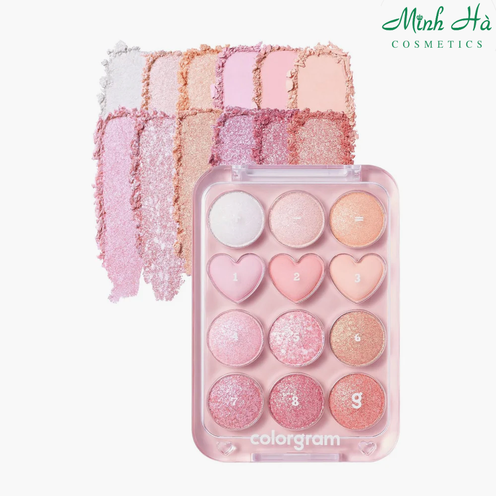 Bảng phấn mắt 12 ô Colorgram Pin Point Eyeshadow Palette 9.9g chất phấn lì dễ tán