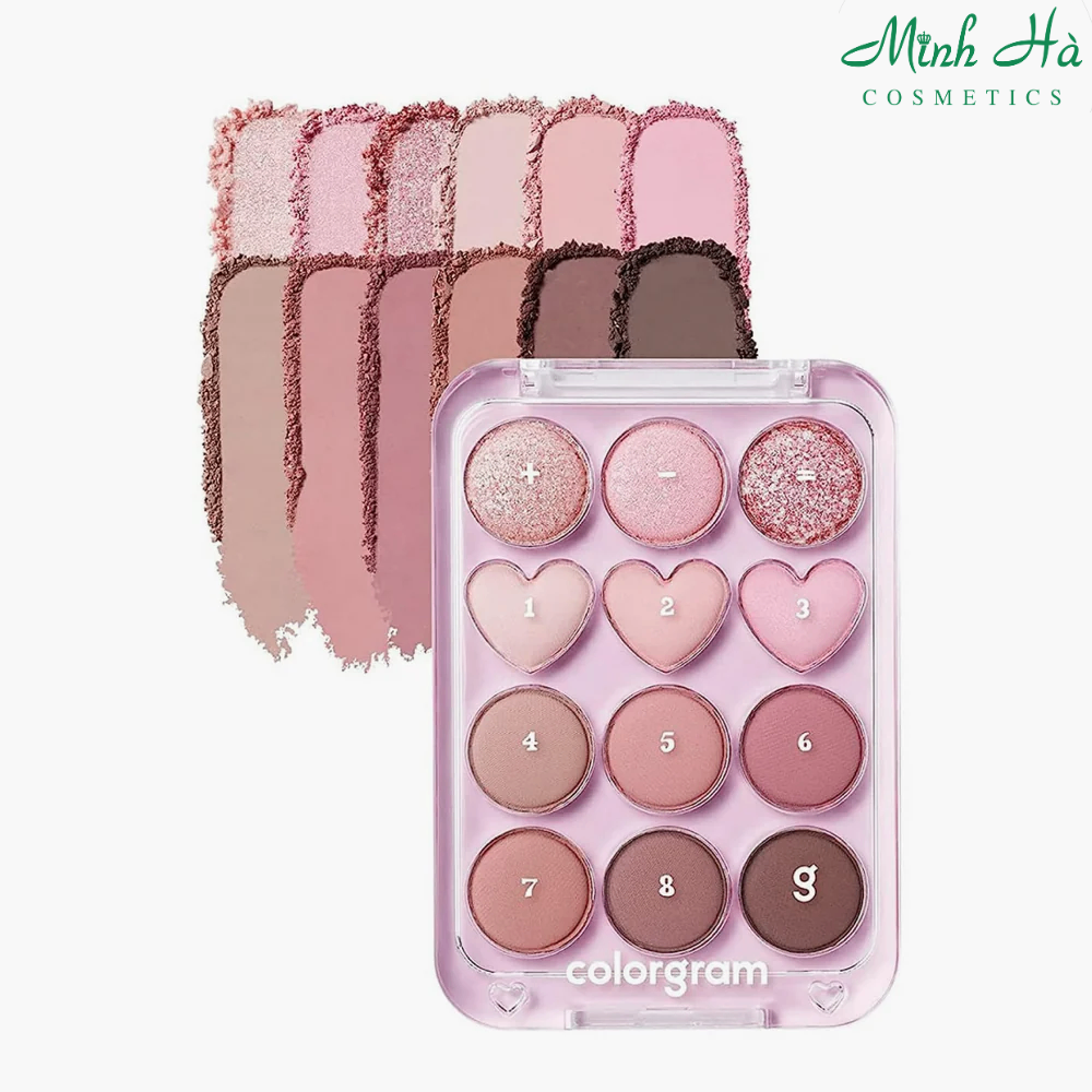 Bảng phấn mắt 12 ô Colorgram Pin Point Eyeshadow Palette 9.9g chất phấn lì dễ tán