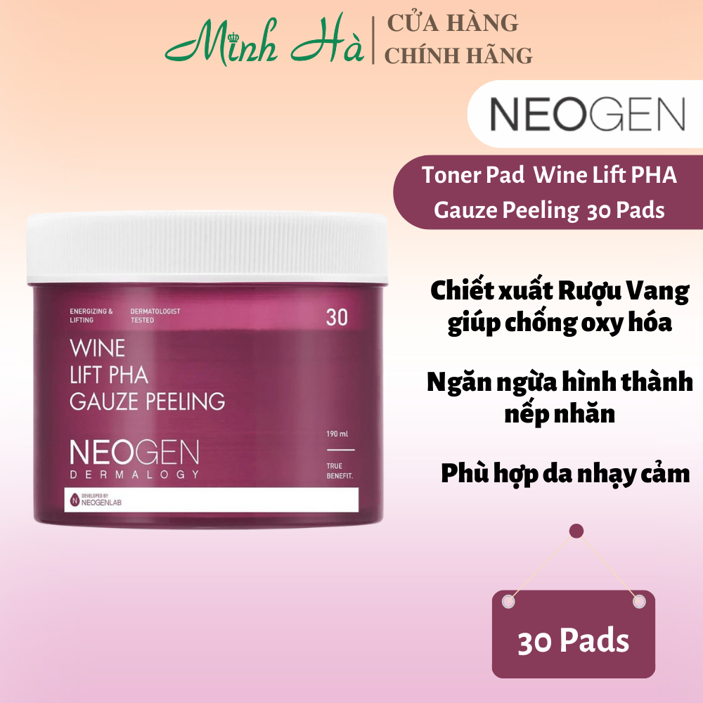 Toner Pad dưỡng da Neogen các loại 30/90 miếng kiềm dầu dưỡng sáng da